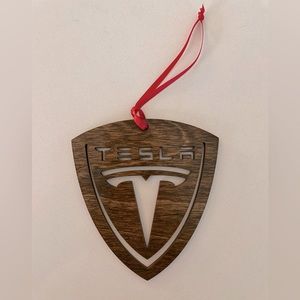 Tesla Wooden Ornament